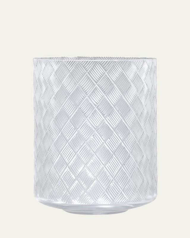 Basket Weave Wastebasket